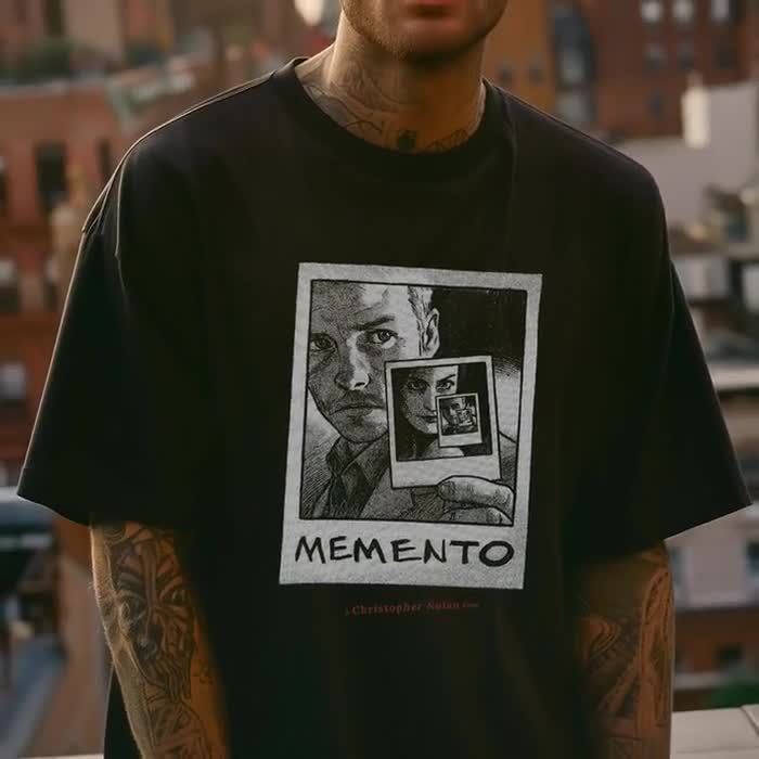 メメントTシャツ：クリストファー・ノーラン映画アート、カルト